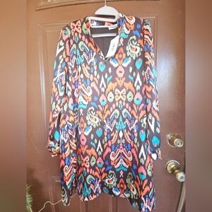 Colorful Patterned Women's Dress
